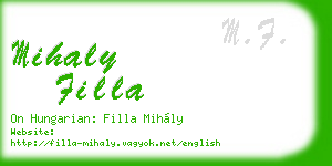 mihaly filla business card